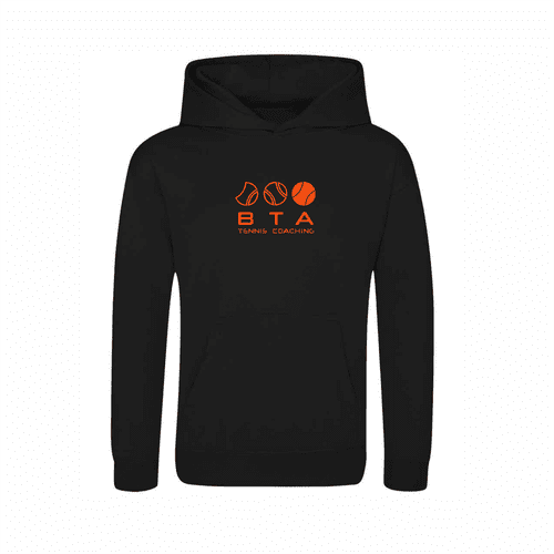 BTA Tennis Coaching Black Hoodie Junior