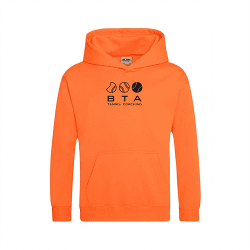 BTA Tennis Coaching Orange Hoodie Junior