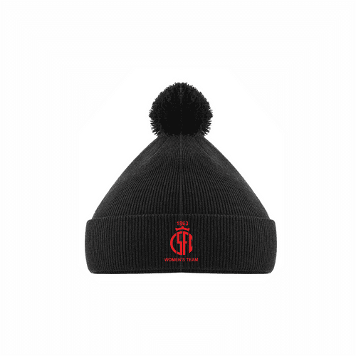 CSFC Women's Team Pom Beanie Hat - Black