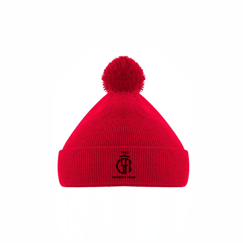 CSFC Women's Team Pom Beanie Hat - Red