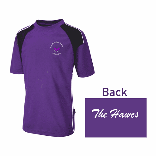 Hawcs Athletics Club Premium T-Shirt Unisex Fit Purple & Black - Junior