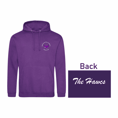 Hawcs Athletics Club Standard Hoodie Unisex Fit Purple - Senior