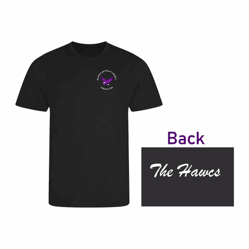 Hawcs Athletics Club Standard T-Shirt Unisex Fit Black - Junior
