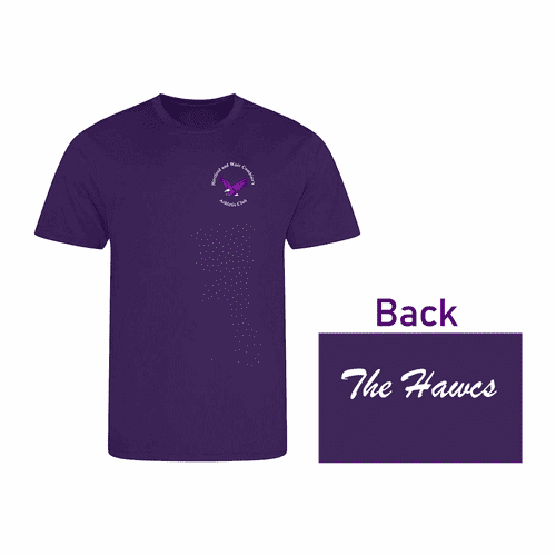 Hawcs Athletics Club Standard T-Shirt Unisex Fit Purple - Junior