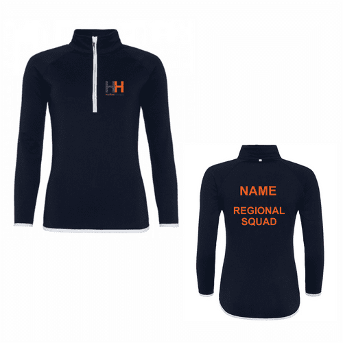 Hertford Hornets Netball Regional Squad 1/2 Zip Top Senior