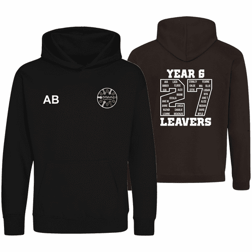 Hollybush Primary School 2027 Jet Black Leavers Hoody - Adults Sizes