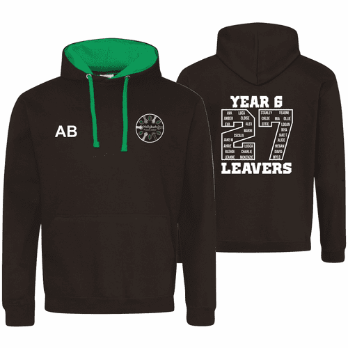 Hollybush Primary School 2027 Two Tone Leavers Hoody - Adults Sizes