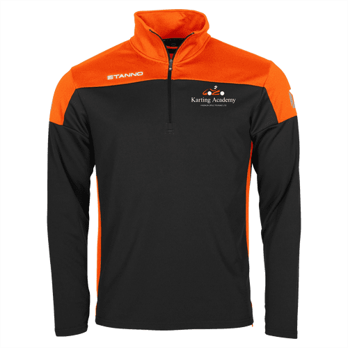 Magnum Opus Karting Academy  Pride 1/4 Zip Top Black/Orange *YOUTH Sizes*