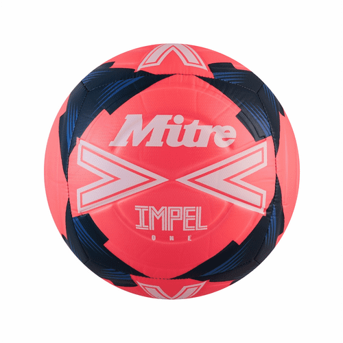 Mitre Impel One Football - Pink/White/Teal