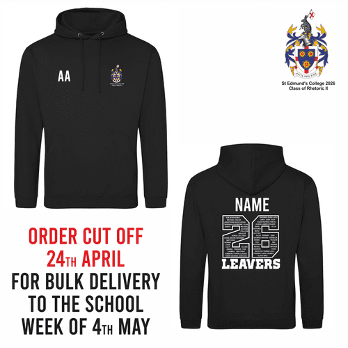 St Edmund’s College 2026 Class of Rhetoric II Hoody DEEP BLACK - EXTRAS AFTER CUT OFF