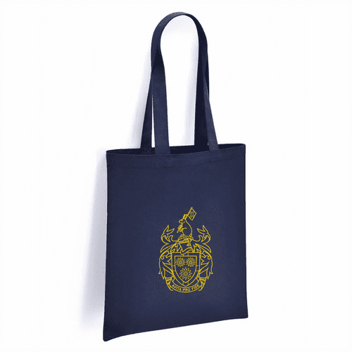 St Edmund's College Summer School Organic Cotton Long Handle Shopper - Navy