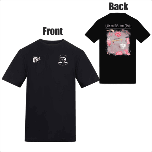 Swan Gymnastics ' Chalk Up' Girls Tee - Black