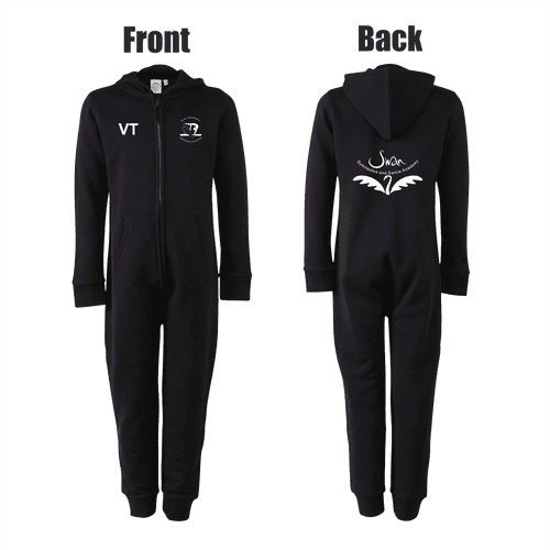 Swan Gymnastics Onesie Junior - Black