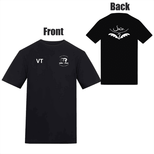 Swan Gymnastics T-Shirt Junior - Black