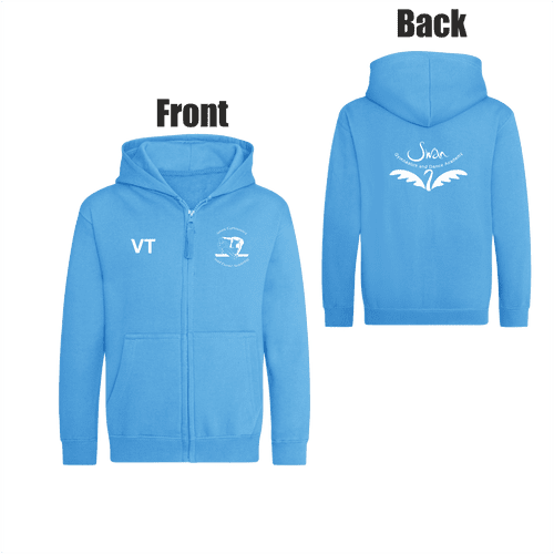 Swan Gymnastics Zip Hoody Junior - Hawaiian Blue