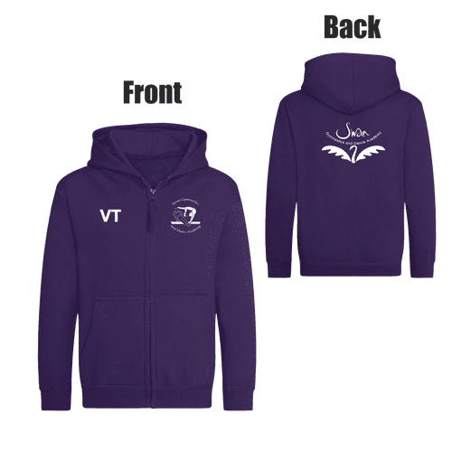 Swan Gymnastics Zip Hoody Junior - Purple