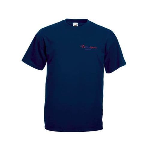 U Play Sport Netball Navy Training T-Shirt Junior