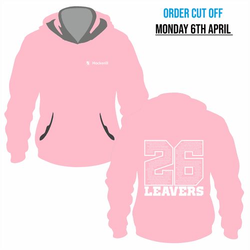Year 13 Hockerill  - 2026 Leavers  Hoodie - Baby Pink
