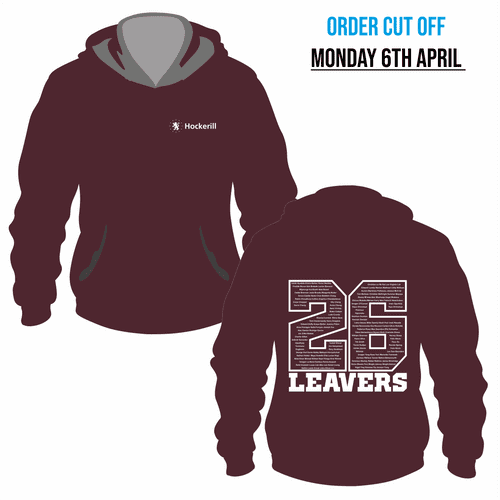 Year 13 Hockerill  - 2026 Leavers  Hoodie - Burgundy