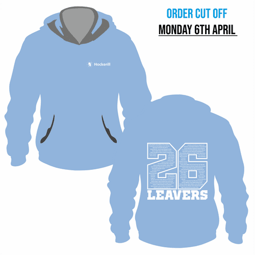 Year 13 Hockerill  - 2026 Leavers  Hoodie - Cornflower Blue