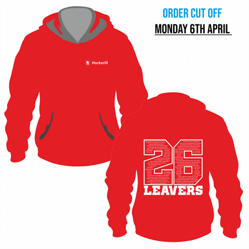 Year 13 Hockerill  - 2026 Leavers  Hoodie - Fire Red