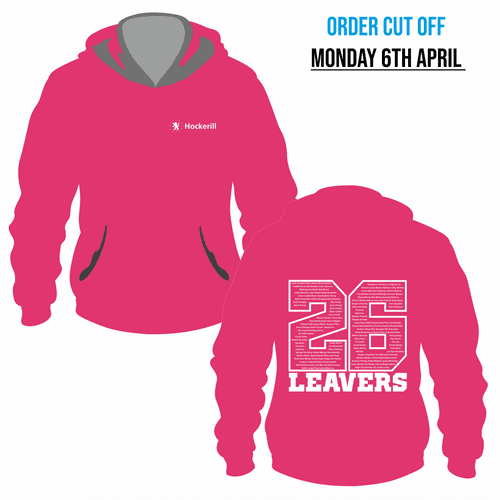 Year 13 Hockerill  - 2026 Leavers  Hoodie - Hot Pink