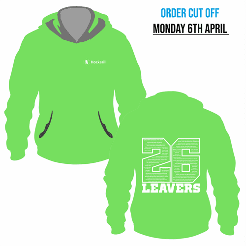 Year 13 Hockerill  - 2026 Leavers  Hoodie - Lime Green