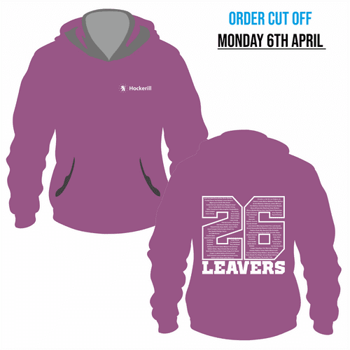 Year 13 Hockerill  - 2026 Leavers  Hoodie - Magenta Magic