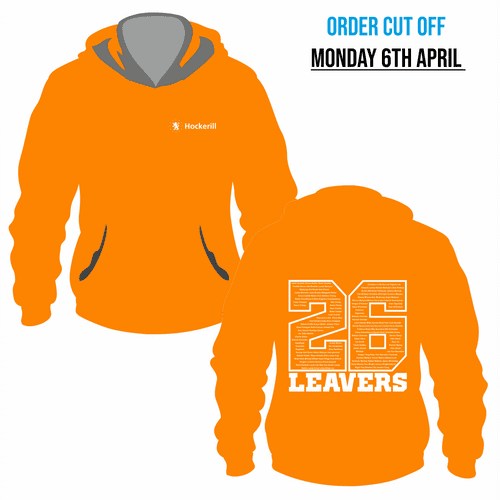 Year 13 Hockerill  - 2026 Leavers  Hoodie - Orange Crush