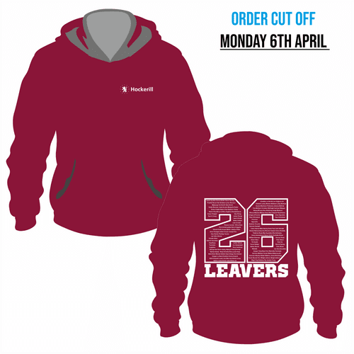 Year 13 Hockerill  - 2026 Leavers  Hoodie - Red Hot Chilli