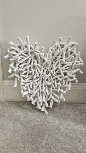 Ballymena Whitewash Twig Heart