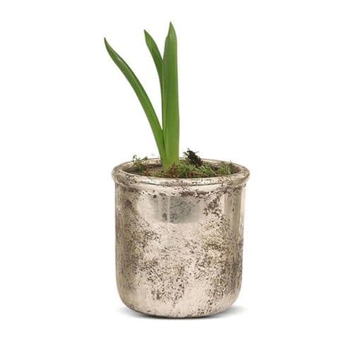 Birkdale Circle Pot in Silver Finish
