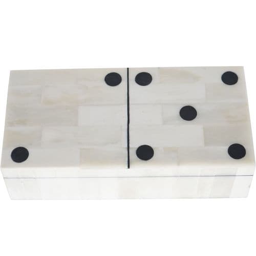 Chollerford Bone Inlay Dominoes Box