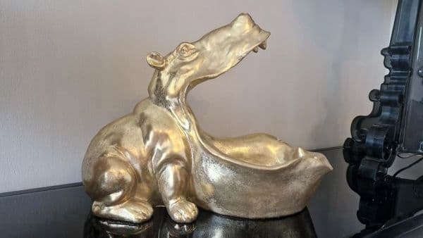 Gold Hungry Hippo Storage Bowl