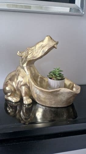 Gold Hungry Hippo Storage Bowl