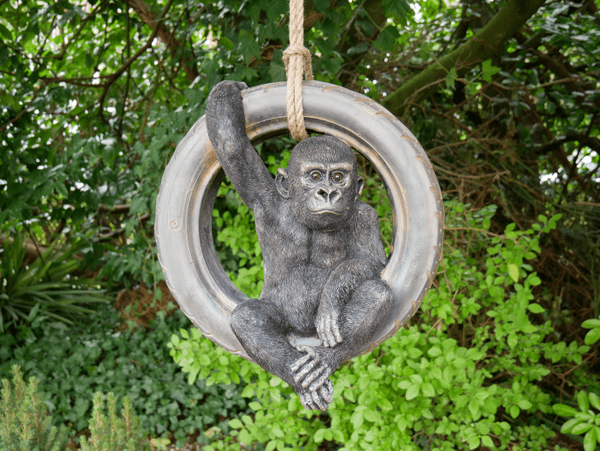 Gorilla On A Tyre Swing