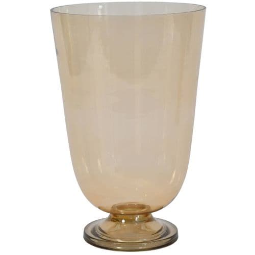 Grace Amber Glass Hurricane Medium