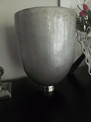 Grey Glass Vase Hurricane