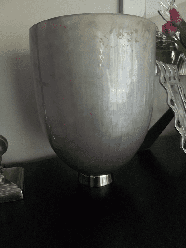 Grey Glass Vase Hurricane