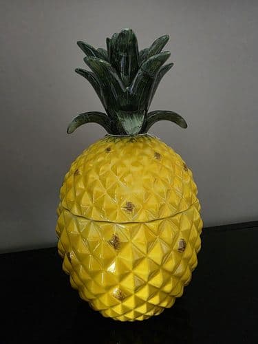 Large Ceramic Pineapple Jar/Storage Bowl