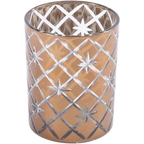Medium Copper Glass Votive