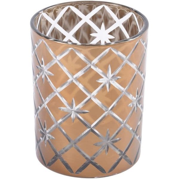 Medium Copper Glass Votive