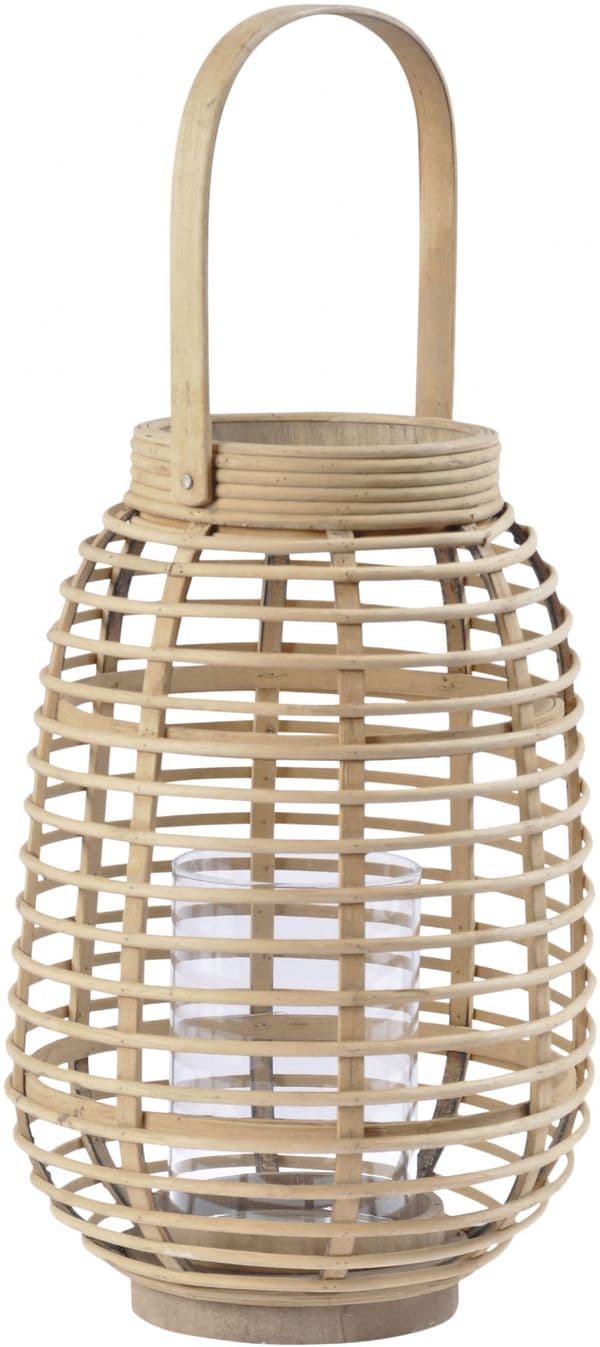 Natural Finish Small Bamboo Lantern
