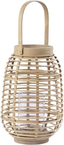 Natural Finish Small Bamboo Lantern