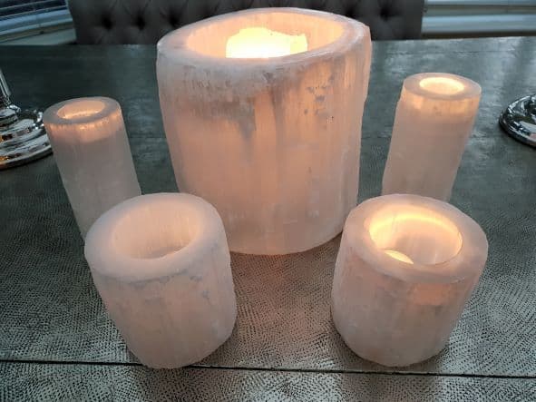 Natural Selenite Tealight Holder