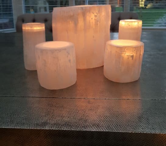 Natural Selenite Tealight Holder