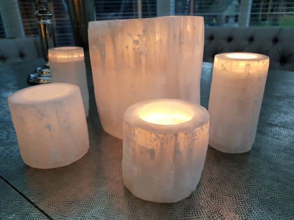 Natural Selenite Tealight Holder