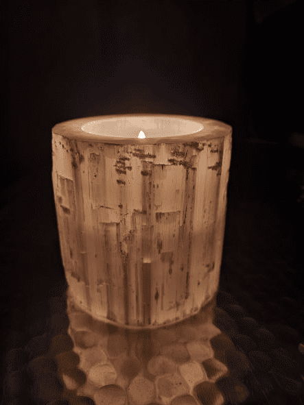 Natural Selenite Votive Holder
