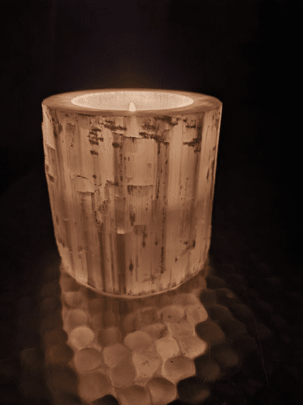 Natural Selenite Votive Holder