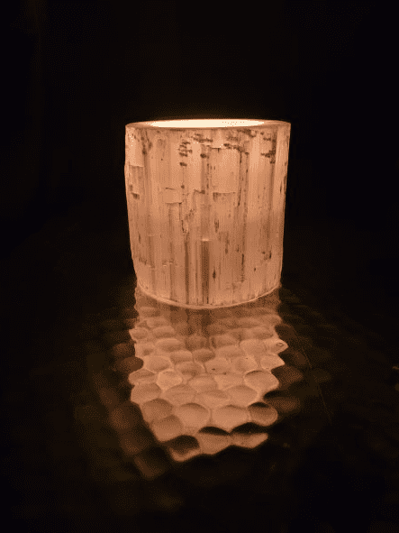 Natural Selenite Votive Holder
